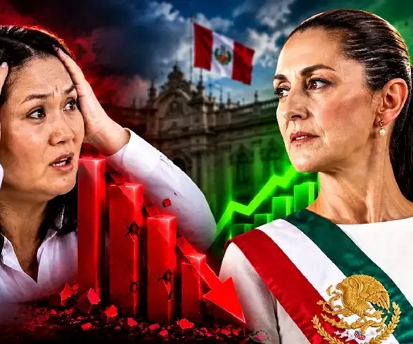 Desplome de la aprobación de Keiko Fujimori a 28.3 por ciento según Bloomberg y caída en el ranking regional de presidentes.