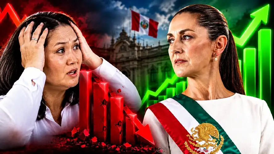 Desplome de la aprobación de Keiko Fujimori a 28.3 por ciento según Bloomberg y caída en el ranking regional de presidentes.